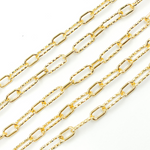 Load image into Gallery viewer, Gold Plated 925 Sterling Silver Long Diamond Cut & Short Smooth Link.