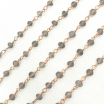 Load image into Gallery viewer, Smoky Quartz Rose Gold Plated Wire Chain