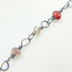 Load image into Gallery viewer, Multi Tunduru Sapphire Oxidized Wire Chain.
