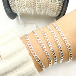 Load image into Gallery viewer, 925 Sterling Silver Miami Flat Curb Link Chain