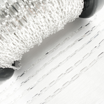 Load image into Gallery viewer, 925 Sterling Silver Paperclip Diamond Cut Link Chain