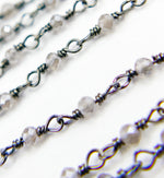 Load image into Gallery viewer, Labradorite Oxidized Wire Wrap Chain. LAB47