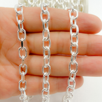 Load image into Gallery viewer, 925 Sterling Silver Twisted & Flat Oval Link Chain.