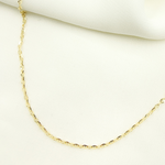 Load image into Gallery viewer, 14K Solid Gold Flat Marina Chain