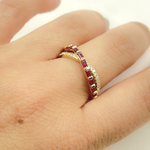 Load image into Gallery viewer, 14K Solid Yellow Gold Diamond and Gemstone Cross Ring