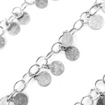 Load image into Gallery viewer, Oxidized Sterling Silver Dangle Disk Chain