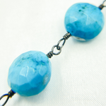 Load image into Gallery viewer, Turquoise Coin Shape Gold Plated Wire Chain.