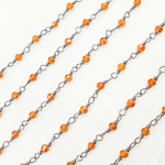 Load image into Gallery viewer, Hessonite Oxidized Wire Chain.