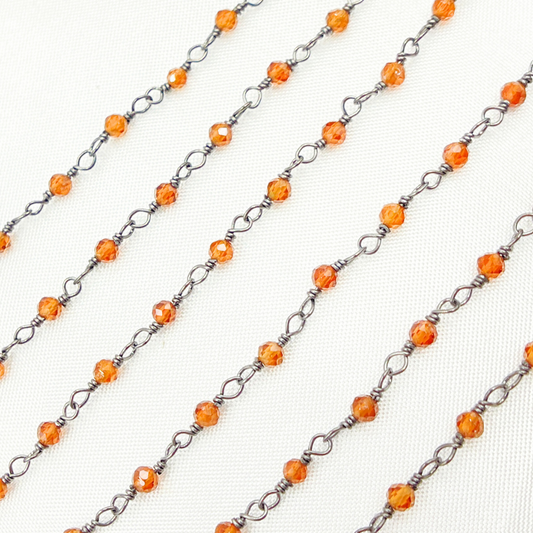 Hessonite Oxidized Wire Chain.