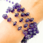 Load image into Gallery viewer, Amethyst Coin Shape Gold Plated Wire Chain