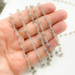 Load image into Gallery viewer, Coated Labradorite 925 Sterling Silver Wire Chain.