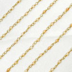 Load image into Gallery viewer, Coated Crystal Gold Plated Wire Chain.