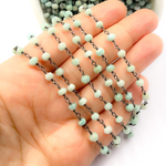 Load image into Gallery viewer, Amazonite Wire Wrap Chain