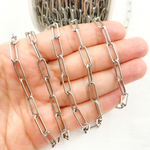 Load image into Gallery viewer, Oxidized 925 Sterling Silver Paperclip Chain