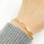 Load image into Gallery viewer, 14K Solid Gold Flat Box Link Bracelet