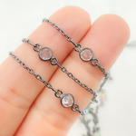 Load image into Gallery viewer, Cubic Zirconia Round Shape Connected Chain