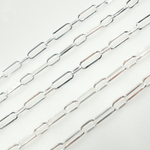 Load image into Gallery viewer, 925 Sterling Silver Flat Paperclip Link Chain.