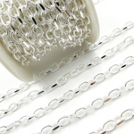 Load image into Gallery viewer, 925 Sterling Silver Twisted & Flat Oval Link Chain.