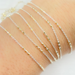 Load image into Gallery viewer, Z26GS2. 925 Sterling Silver Satellite Gold Plated 3 Cubes Chain