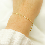 Load image into Gallery viewer, 14K41 Bracelet. 14K Solid Yellow Gold Herringbone Bracelet