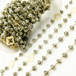 Load image into Gallery viewer, Pyrite With Marquis Shape Gold Plated Wire Chain