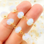 Load image into Gallery viewer, Opalite Gold Plated Wire Chain.