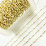 Load image into Gallery viewer, Coated Prehnite Gold Plated Wire Chain