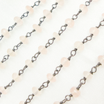 Load image into Gallery viewer, Rose Quartz Oxidized 925 Sterling Silver Wire Chain