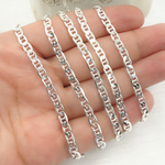 Load image into Gallery viewer, Sterling Silver Flat Marina Link Chain