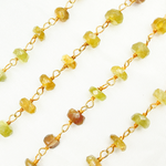 Load image into Gallery viewer, Tourmaline Gold Plated Wire Chain