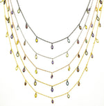 Load image into Gallery viewer, Multi Color Cubic Zirconia Marquise Shape Dangle Chain