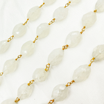 Load image into Gallery viewer, Moonstone Oval Shape Gold Plated Wire Chain. MS57