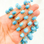 Load image into Gallery viewer, Turquoise Gold Plated Wire Chain