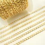 Load image into Gallery viewer, 14k Yellow Gold Filled Flat Curb Link Chain