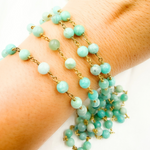 Load image into Gallery viewer, Amazonite Gold Plated Wire Chain