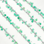 Load image into Gallery viewer, Green Onyx Cluster Dangle Oxidized Wire Chain.