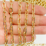 Load image into Gallery viewer, Gold Plated 925 Sterling Silver Round Paper Clip Chain.