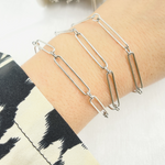 Load image into Gallery viewer, V39OX. Oxidized Sterling Silver Paperclip Link Chain