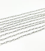 Load image into Gallery viewer, White Moonstone Oxidized 925 Sterling Silver Wire Chain