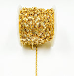 Load image into Gallery viewer, Z55GP. Gold Plated Sterling Silver Marina Diamond Cut Link Chain