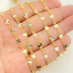 Load image into Gallery viewer, Gold Plated 925 Sterling Silver Curb and Marina Diamond Cut Link Chain.