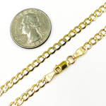 Load image into Gallery viewer, 14K Solid Gold Hollow Flat Curb Necklace