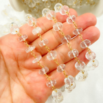 Load image into Gallery viewer, Crystal Round Shape Gold Plated Wire Chain