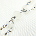 Load image into Gallery viewer, Moonstone Fancy Oxidized Wire Chain.