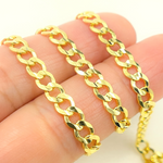 Load image into Gallery viewer, Solid Yellow Gold Flat Curb Chain by Foot