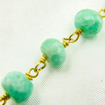 Load image into Gallery viewer, Amazonite Gold Plated Wire Chain.