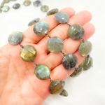 Load image into Gallery viewer, Labradorite Oxidized Wire Chain.