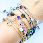 Load image into Gallery viewer, Multi Gemstone Mix Shape Dangle Wire Chain.