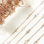 Load image into Gallery viewer, Cubic Zirconia Round Shape Connected Chain