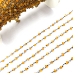 Load image into Gallery viewer, Carnelian Black Rhodium 925 Sterling Silver Wire Chain